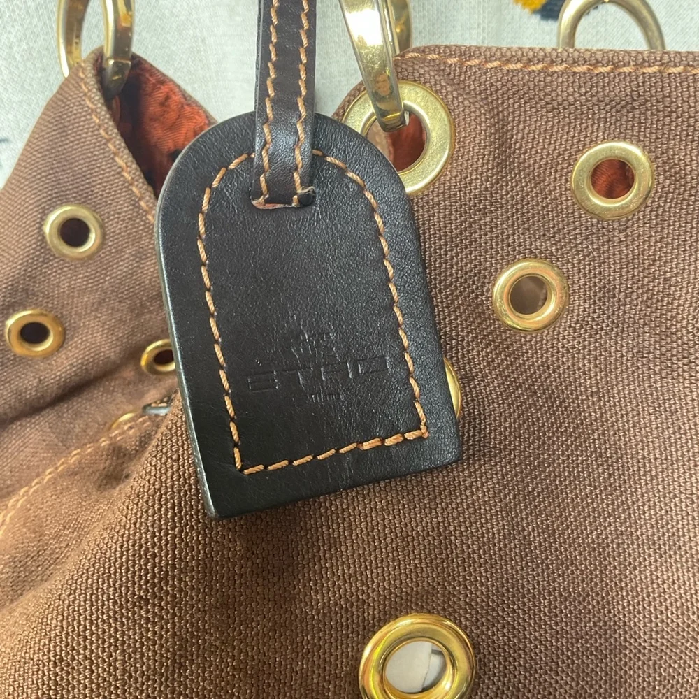 Rare Women's Etro Brown Tote Vintage - Picture 4 of 14